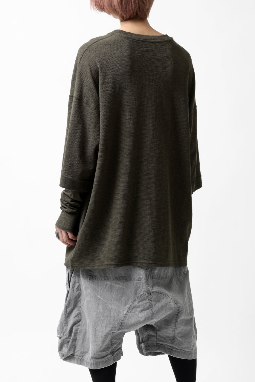 A.F ARTEFACT -HEATHER- LAYERED TOPS / DOUBLE SLAB (KHAKI)