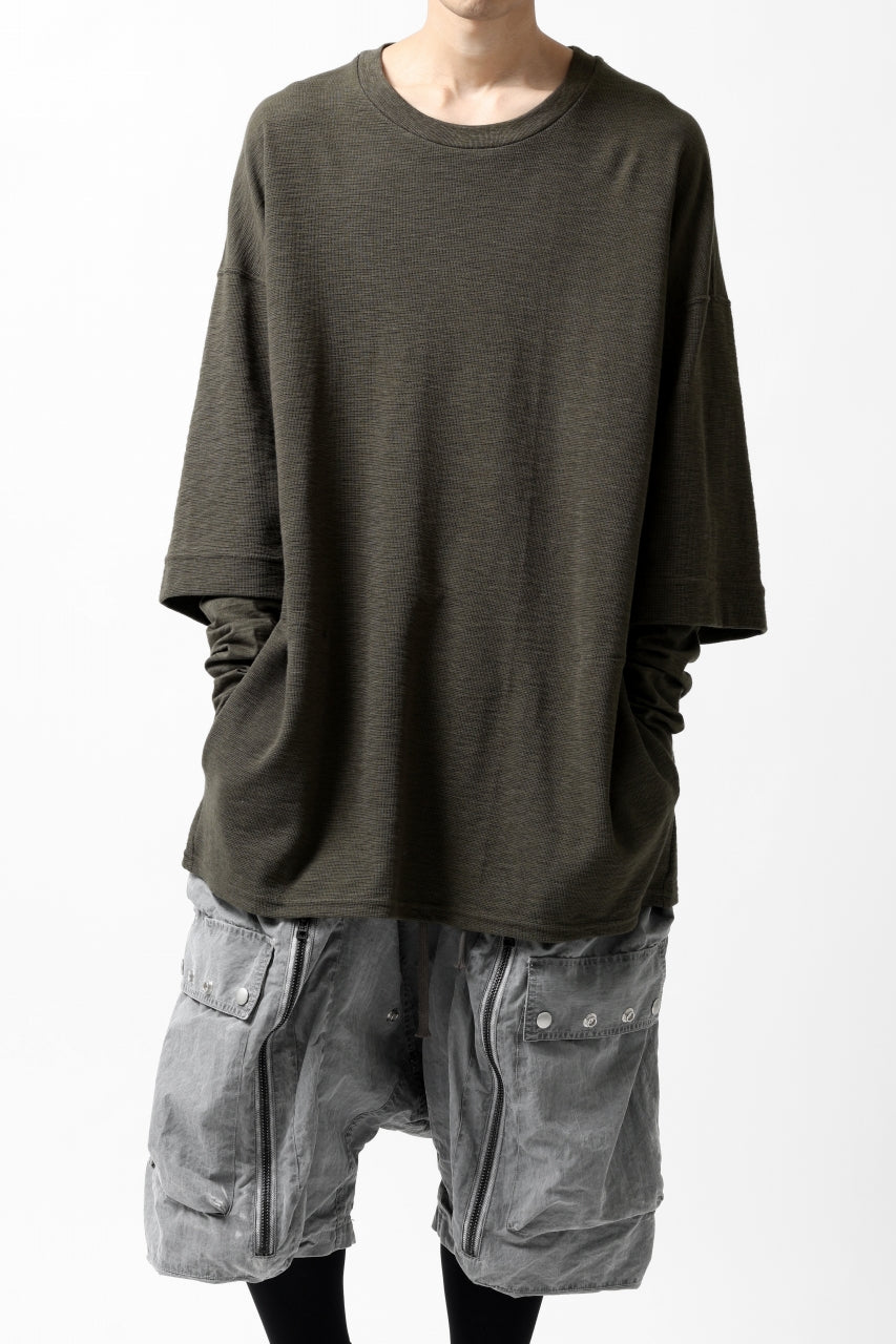 A.F ARTEFACT -HEATHER- LAYERED TOPS / DOUBLE SLAB (KHAKI)