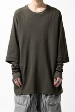 画像をギャラリービューアに読み込む, A.F ARTEFACT -HEATHER- LAYERED TOPS / DOUBLE SLAB (KHAKI)