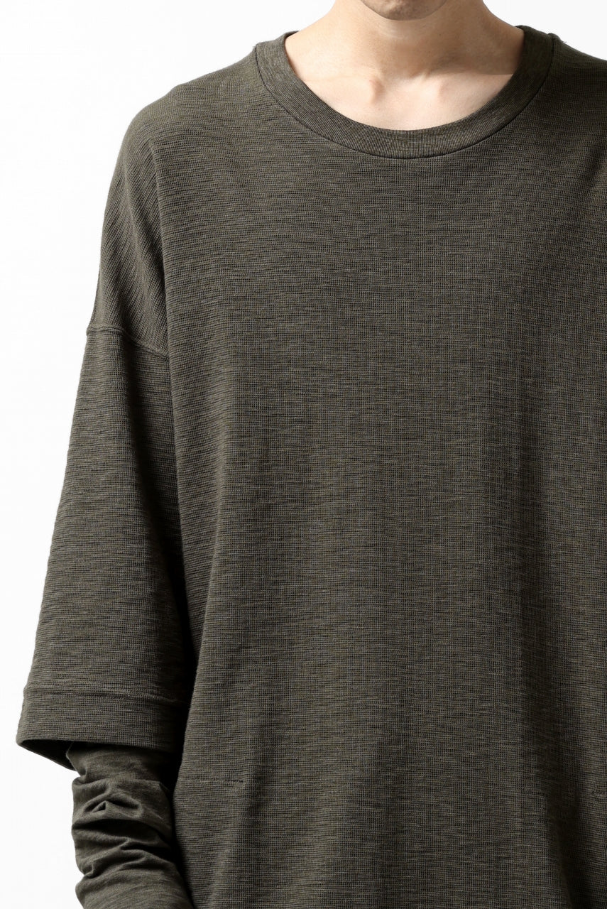 A.F ARTEFACT -HEATHER- LAYERED TOPS / DOUBLE SLAB (KHAKI)