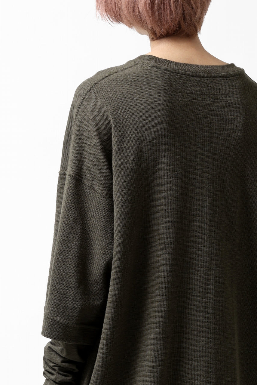 A.F ARTEFACT -HEATHER- LAYERED TOPS / DOUBLE SLAB (KHAKI)