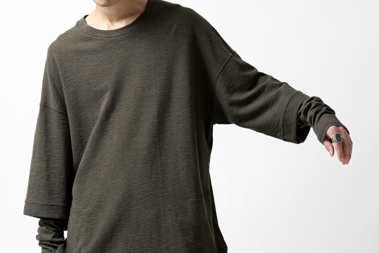 A.F ARTEFACT -HEATHER- LAYERED TOPS / DOUBLE SLAB (KHAKI)