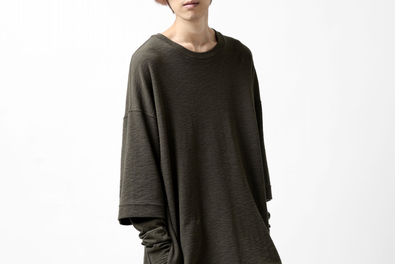 A.F ARTEFACT -HEATHER- LAYERED TOPS / DOUBLE SLAB (KHAKI)