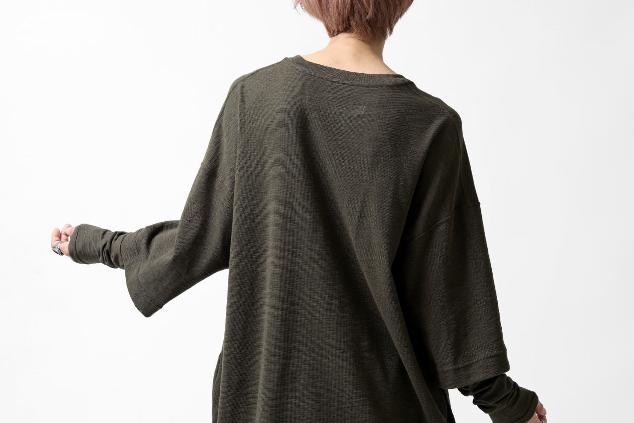 A.F ARTEFACT -HEATHER- LAYERED TOPS / DOUBLE SLAB (KHAKI)