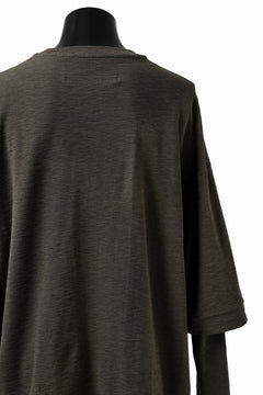 画像をギャラリービューアに読み込む, A.F ARTEFACT -HEATHER- LAYERED TOPS / DOUBLE SLAB (KHAKI)