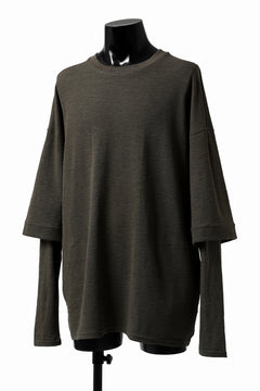 画像をギャラリービューアに読み込む, A.F ARTEFACT -HEATHER- LAYERED TOPS / DOUBLE SLAB (KHAKI)