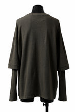 画像をギャラリービューアに読み込む, A.F ARTEFACT -HEATHER- LAYERED TOPS / DOUBLE SLAB (KHAKI)