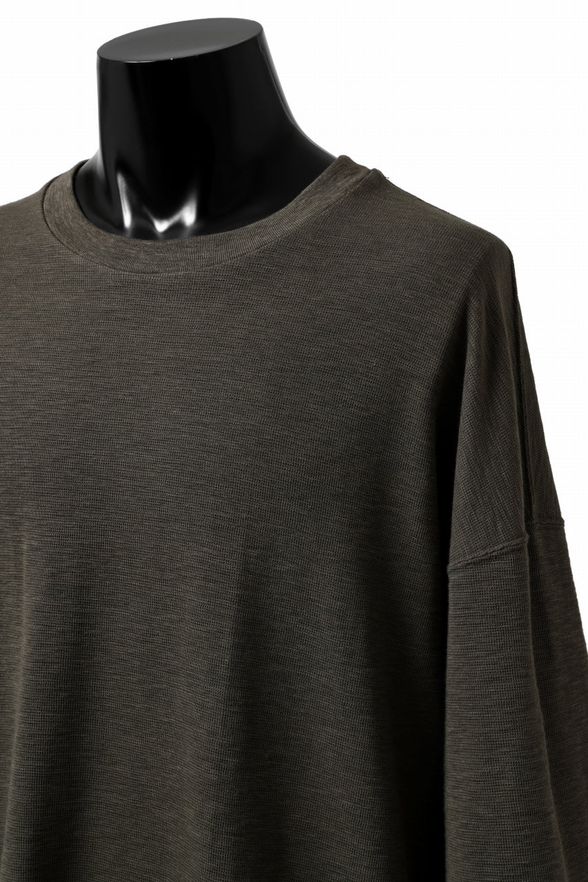 A.F ARTEFACT -HEATHER- LAYERED TOPS / DOUBLE SLAB (KHAKI)