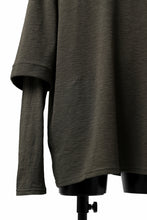 画像をギャラリービューアに読み込む, A.F ARTEFACT -HEATHER- LAYERED TOPS / DOUBLE SLAB (KHAKI)