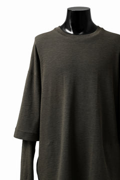 画像をギャラリービューアに読み込む, A.F ARTEFACT -HEATHER- LAYERED TOPS / DOUBLE SLAB (KHAKI)