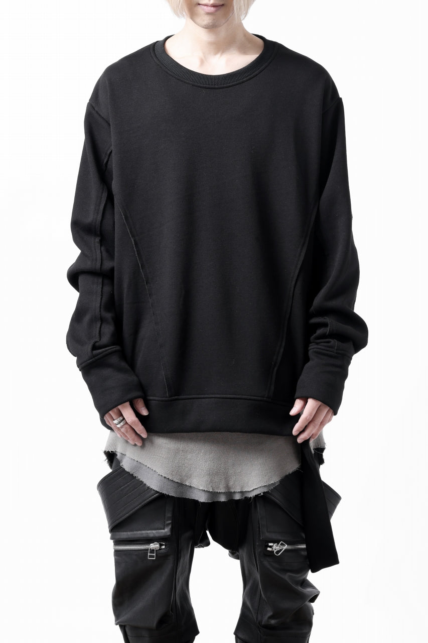 A.F ARTEFACT BomberHEAT SINGLE LOOP HEM PULLOVER TOPS (BLACK)