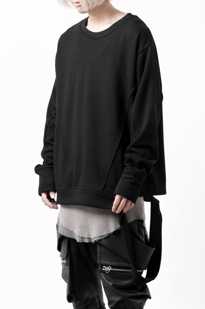 A.F ARTEFACT BomberHEAT SINGLE LOOP HEM PULLOVER TOPS (BLACK)