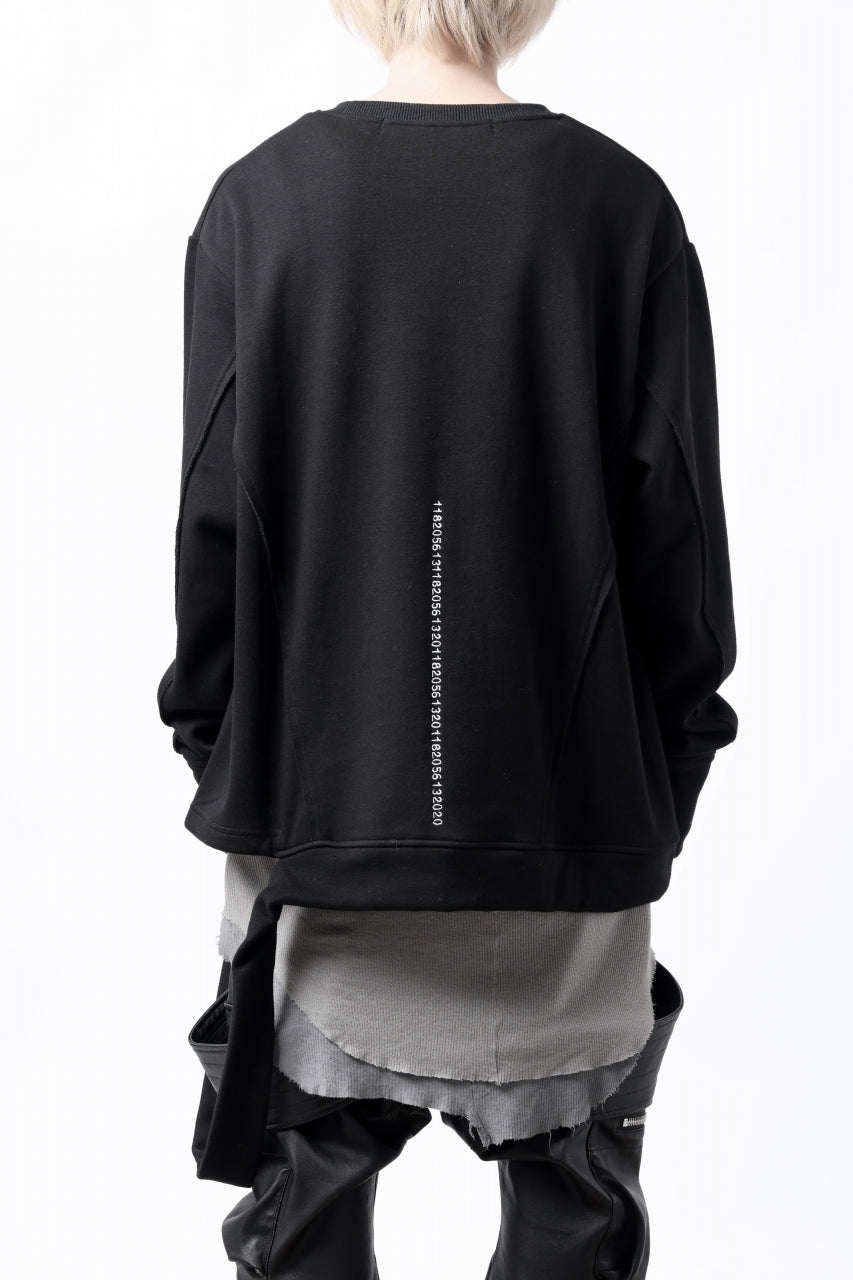 A.F ARTEFACT BomberHEAT SINGLE LOOP HEM PULLOVER TOPS (BLACK)