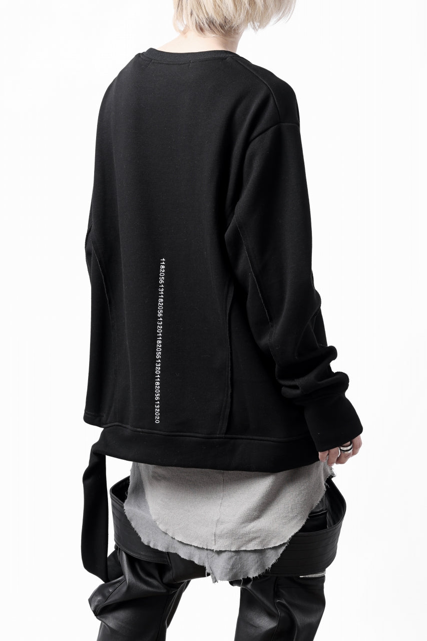 A.F ARTEFACT BomberHEAT SINGLE LOOP HEM PULLOVER TOPS (BLACK)