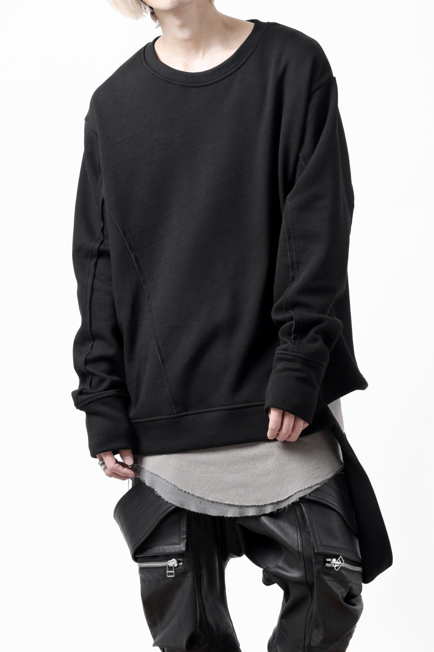 A.F ARTEFACT BomberHEAT SINGLE LOOP HEM PULLOVER TOPS (BLACK)