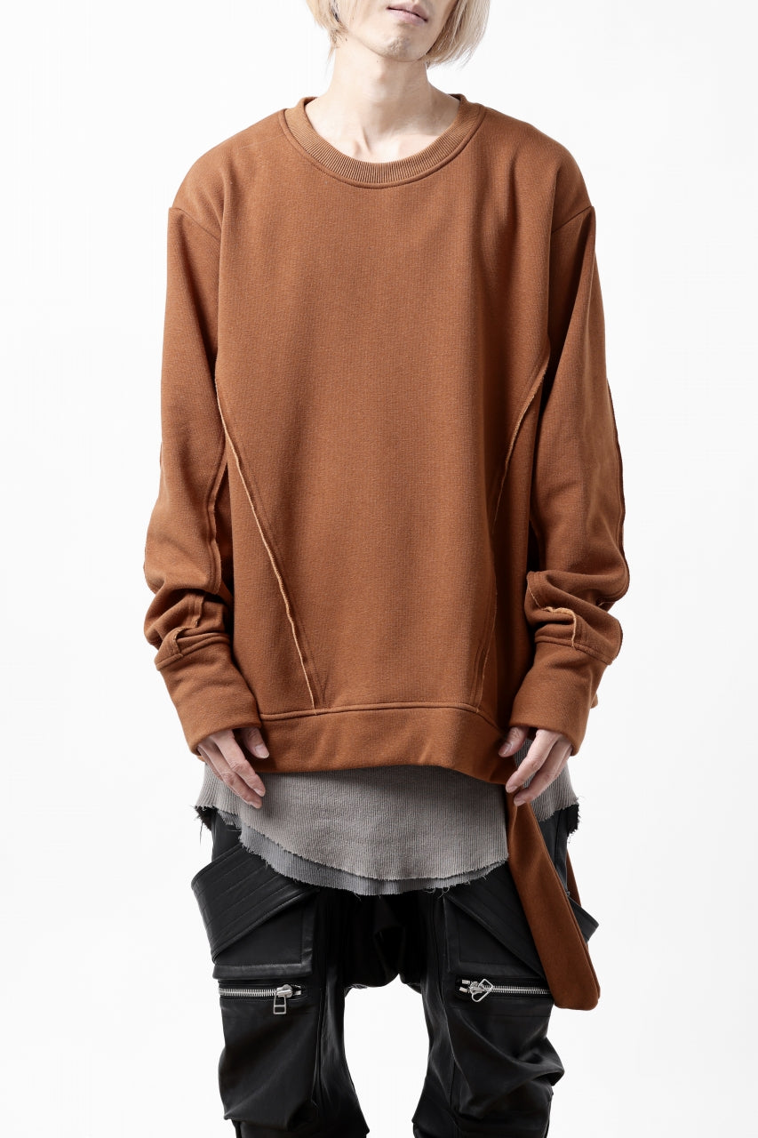 A.F ARTEFACT BomberHEAT SINGLE LOOP HEM PULLOVER TOPS (ORANGE)