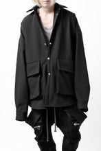 画像をギャラリービューアに読み込む, A.F ARTEFACT COCOON SHIRT JACKET / BONDING NYLON x FLEECE (BLACK)