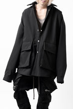 画像をギャラリービューアに読み込む, A.F ARTEFACT COCOON SHIRT JACKET / BONDING NYLON x FLEECE (BLACK)