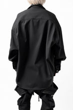 画像をギャラリービューアに読み込む, A.F ARTEFACT COCOON SHIRT JACKET / BONDING NYLON x FLEECE (BLACK)