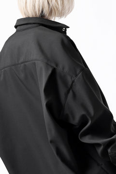 画像をギャラリービューアに読み込む, A.F ARTEFACT COCOON SHIRT JACKET / BONDING NYLON x FLEECE (BLACK)