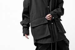 画像をギャラリービューアに読み込む, A.F ARTEFACT COCOON SHIRT JACKET / BONDING NYLON x FLEECE (BLACK)