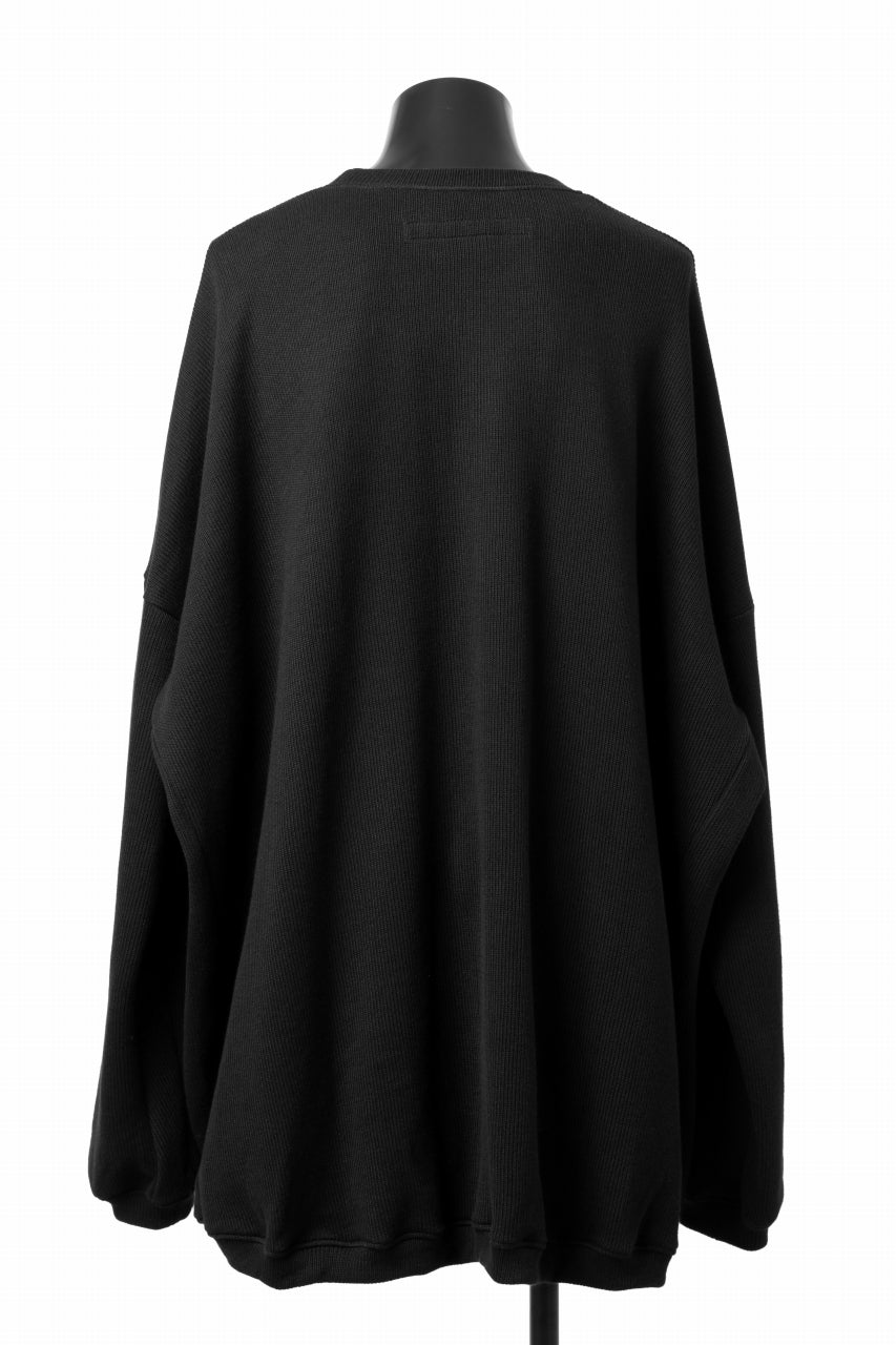 A.F ARTEFACT OVERSIZED PULLOVER / COTTON KNIT (BLACK)