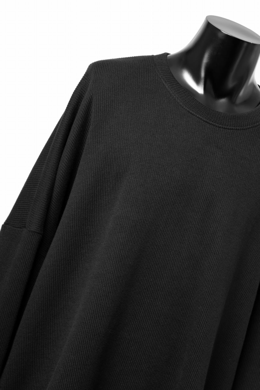 A.F ARTEFACT OVERSIZED PULLOVER / COTTON KNIT (BLACK)