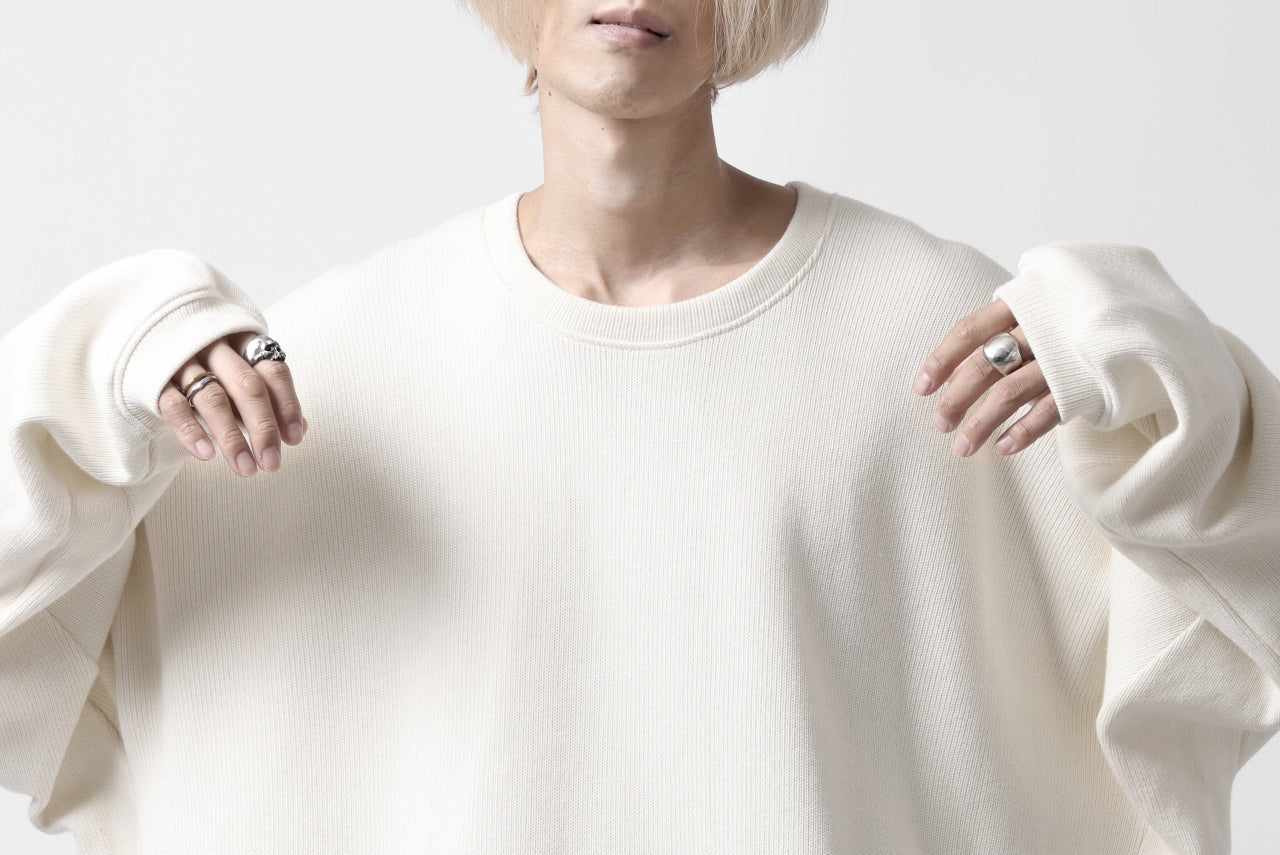 A.F ARTEFACT OVERSIZED PULLOVER / COTTON KNIT (IVORY)