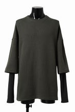 画像をギャラリービューアに読み込む, A.F ARTEFACT LAYERED LONG TOPS / COTTON KNIT+HEAT PERFORMER (KHAKI x BLACK)