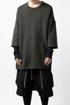 画像をギャラリービューアに読み込む, A.F ARTEFACT LAYERED LONG TOPS / COTTON KNIT+HEAT PERFORMER (KHAKI x BLACK)