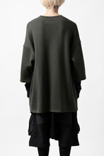 画像をギャラリービューアに読み込む, A.F ARTEFACT LAYERED LONG TOPS / COTTON KNIT+HEAT PERFORMER (KHAKI x BLACK)