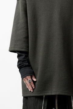 画像をギャラリービューアに読み込む, A.F ARTEFACT LAYERED LONG TOPS / COTTON KNIT+HEAT PERFORMER (KHAKI x BLACK)