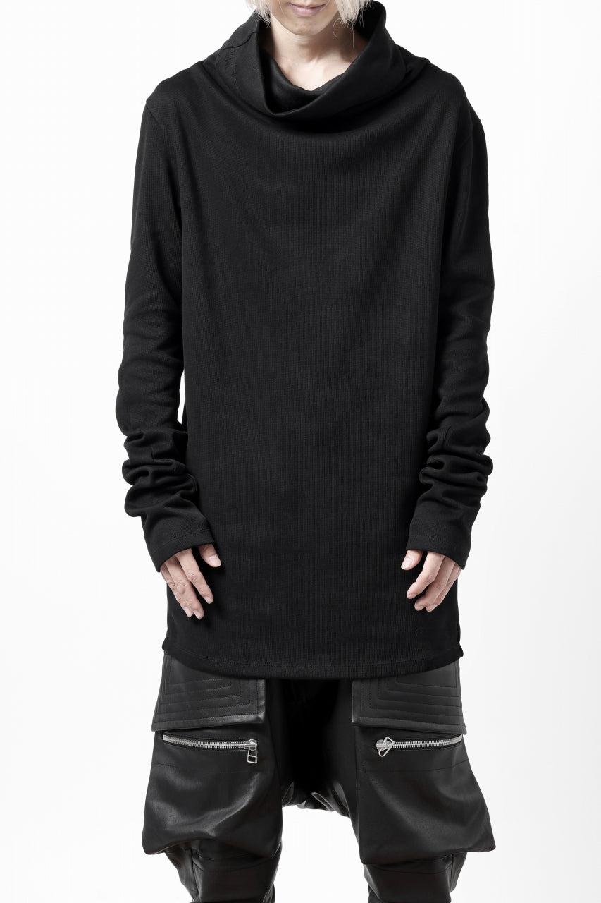 Load image into Gallery viewer, A.F ARTEFACT HIGH NECK PULLOVER / COPE KNIT JERSEY (BLACK)