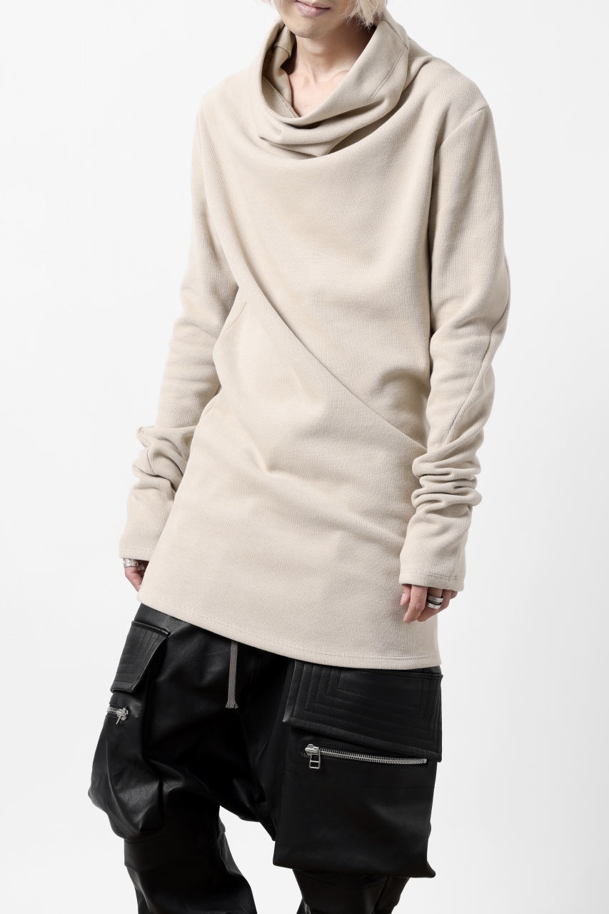 A.F ARTEFACT HIGH NECK PULLOVER / COPE KNIT JERSEY (IVORY)