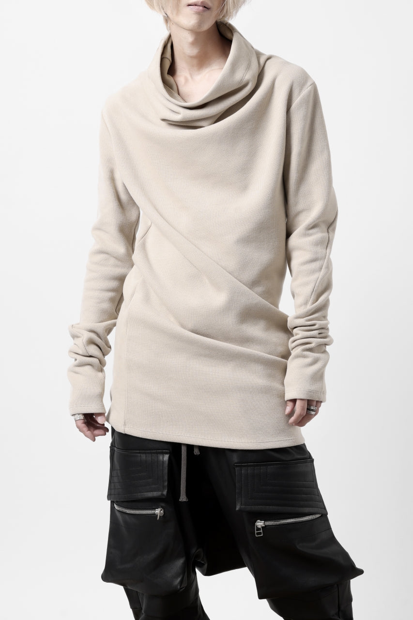 A.F ARTEFACT HIGH NECK PULLOVER / COPE KNIT JERSEY (IVORY)