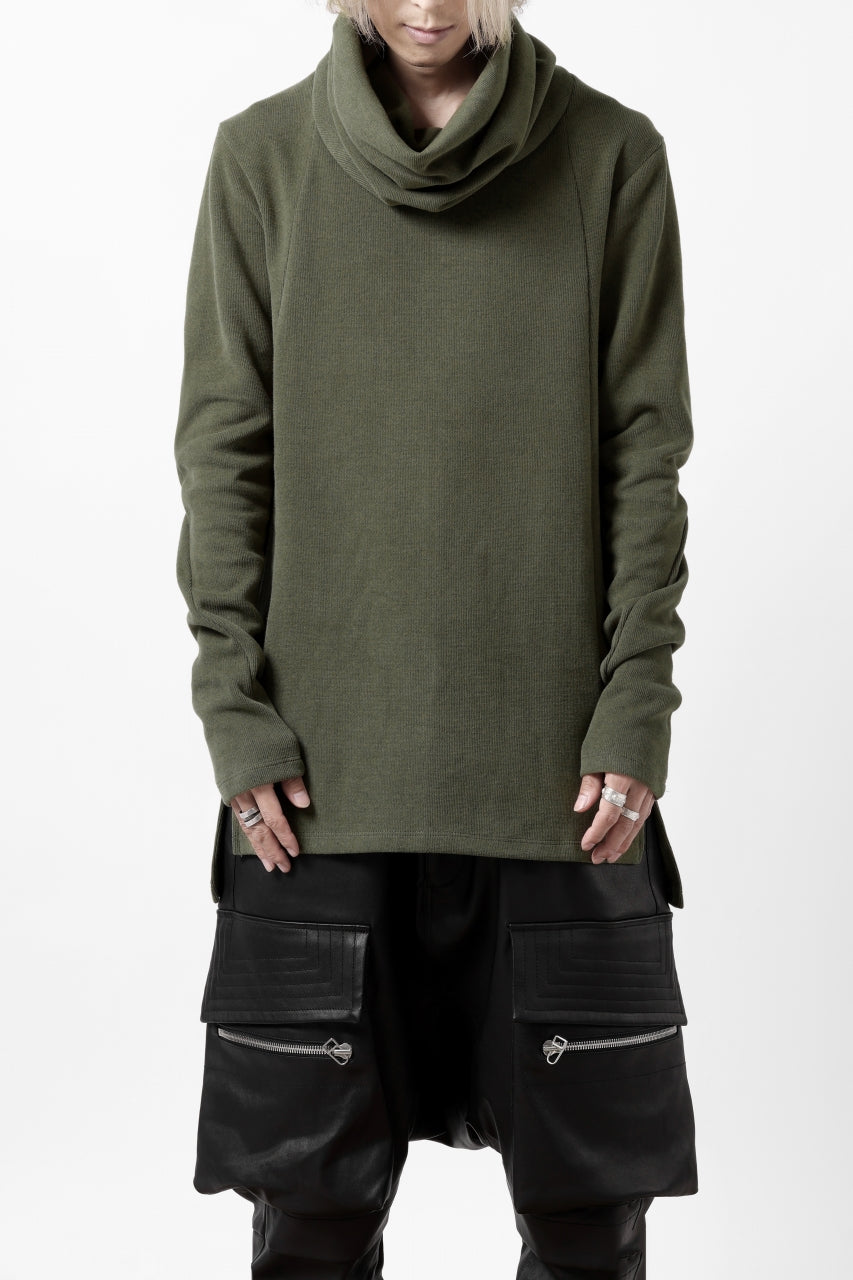 A.F ARTEFACT TURTLE NECK PULLOVER / COPE KNIT JERSEY (KHAKI)