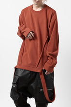 Load image into Gallery viewer, A.F ARTEFACT IRREGULAR HEM PULLOVER / COPE KNIT JERSEY (ORANGE)