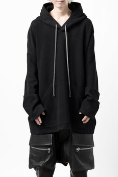 画像をギャラリービューアに読み込む, A.F ARTEFACT DOLMAN HOODIE PULLOVER / COPE KNIT JERSEY (BLACK)