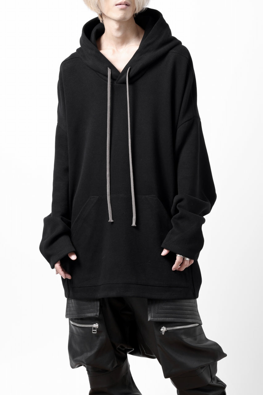 画像をギャラリービューアに読み込む, A.F ARTEFACT DOLMAN HOODIE PULLOVER / COPE KNIT JERSEY (BLACK)