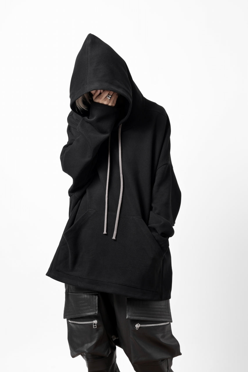 A.F ARTEFACT DOLMAN HOODIE PULLOVER / COPE KNIT JERSEY (BLACK)