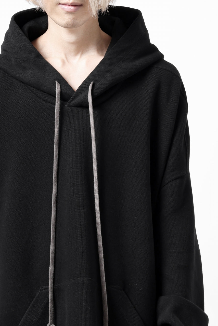 A.F ARTEFACT DOLMAN HOODIE PULLOVER / COPE KNIT JERSEY (BLACK)