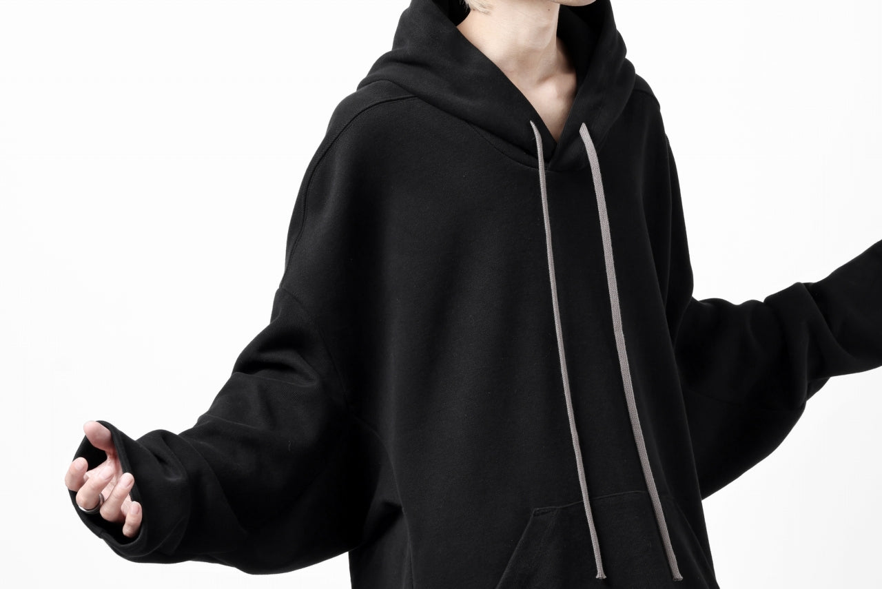 A.F ARTEFACT DOLMAN HOODIE PULLOVER / COPE KNIT JERSEY (BLACK)