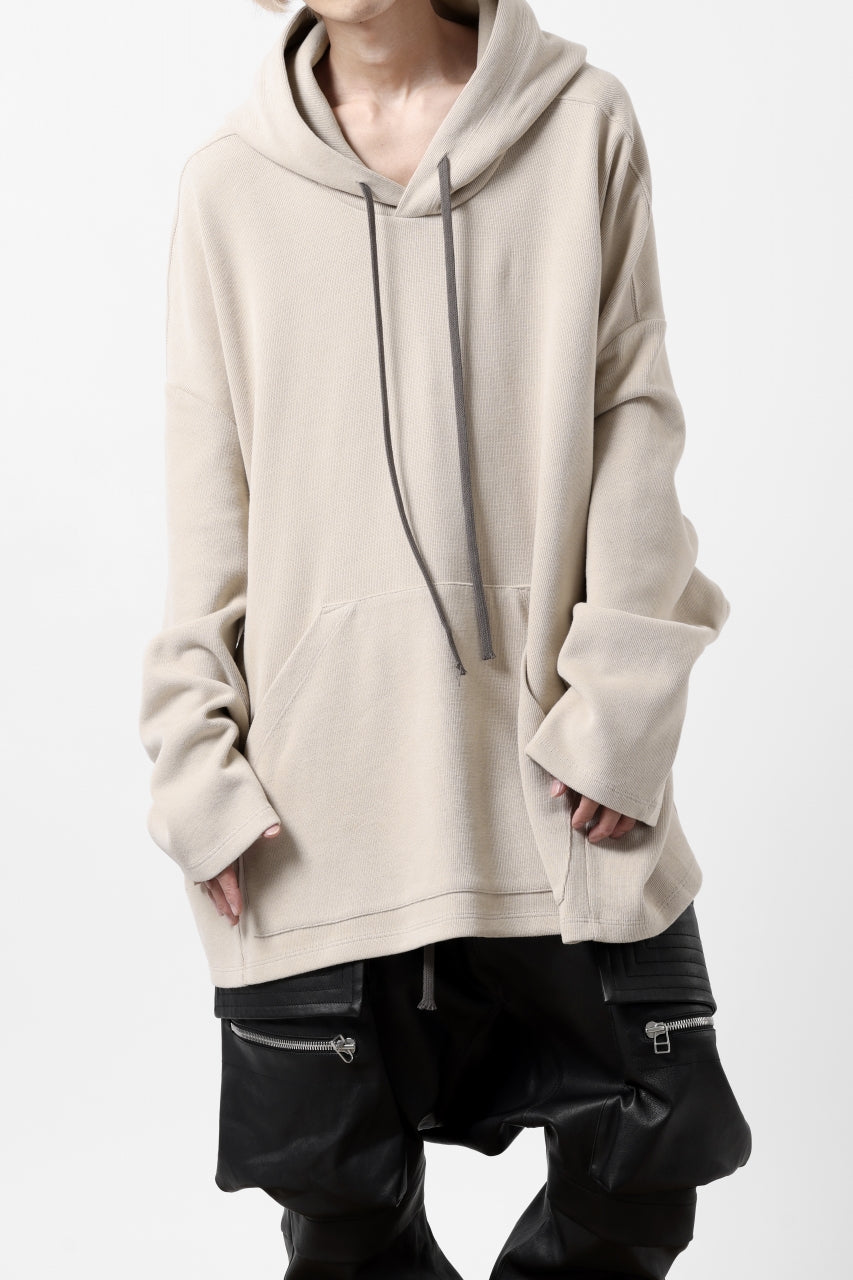A.F ARTEFACT DOLMAN HOODIE PULLOVER / COPE KNIT JERSEY (L.GREY)