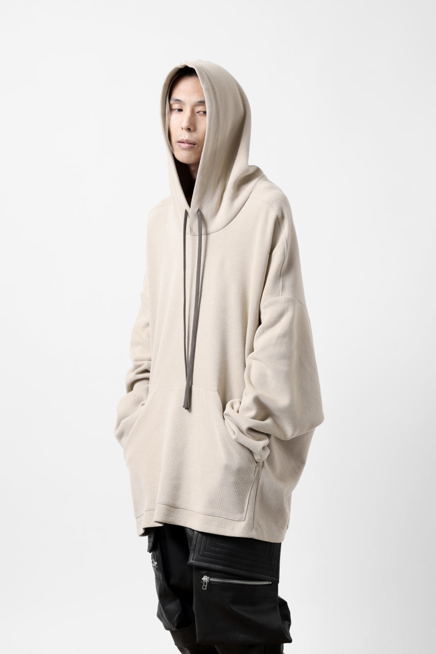 A.F ARTEFACT DOLMAN HOODIE PULLOVER / COPE KNIT JERSEY (IVORY)