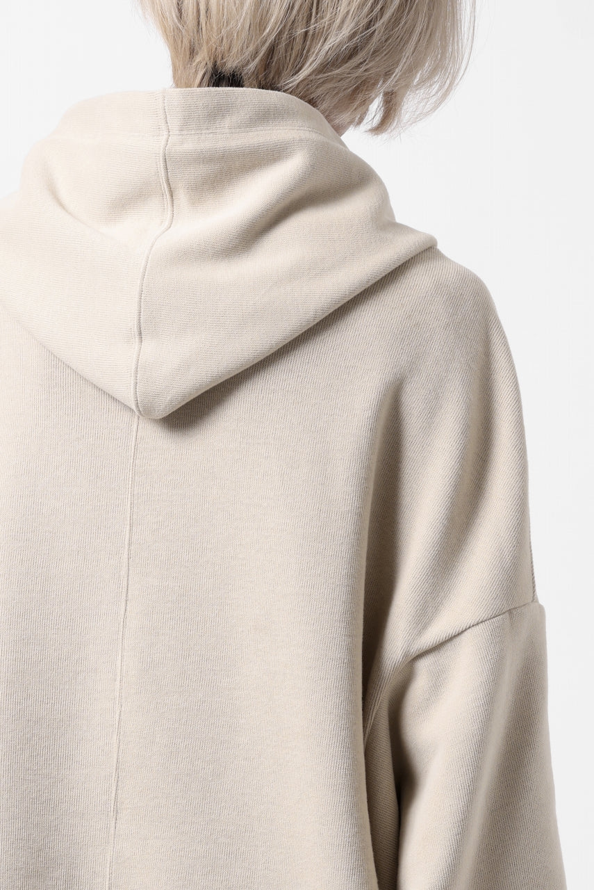 A.F ARTEFACT DOLMAN HOODIE PULLOVER / COPE KNIT JERSEY (IVORY)