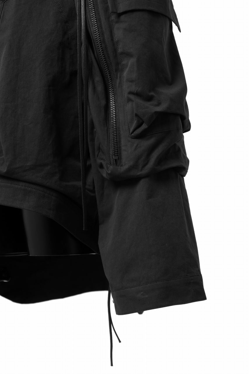 A.F ARTEFACT BIG POCKET HOODIE ZIP BLOUSON (BLACK)