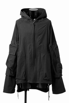 画像をギャラリービューアに読み込む, A.F ARTEFACT BIG POCKET HOODIE ZIP BLOUSON (BLACK)