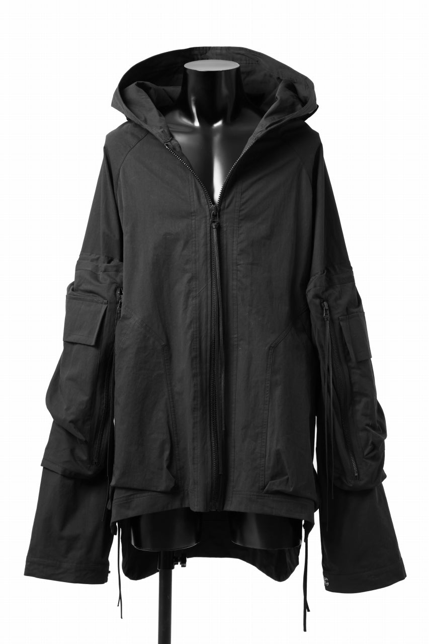 A.F ARTEFACT BIG POCKET HOODIE ZIP BLOUSON (BLACK)