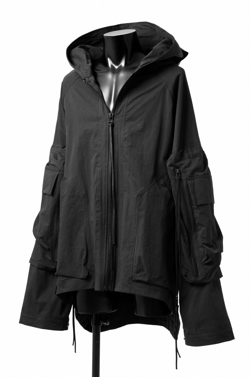 Load image into Gallery viewer, A.F ARTEFACT BIG POCKET HOODIE ZIP BLOUSON (BLACK)