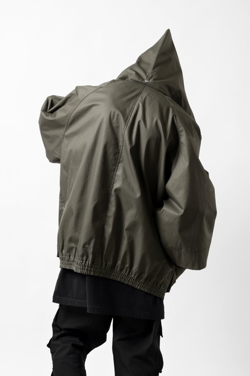 A.F ARTEFACT LAYERED WR HOODED JACKET / COATING COTTON GABARDINE (KHAKI)